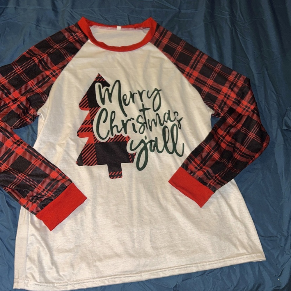 Christmas Long Sleeve Pajama Top | Merry Christmas Y’all